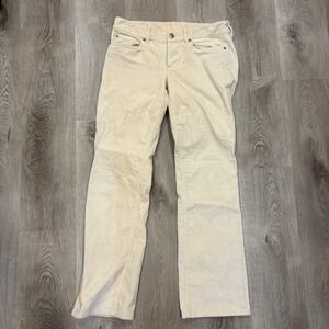 J. CREW Preppy Cream Corduroy Favorite Fit Straight Leg Pants Women's 30 R Cords